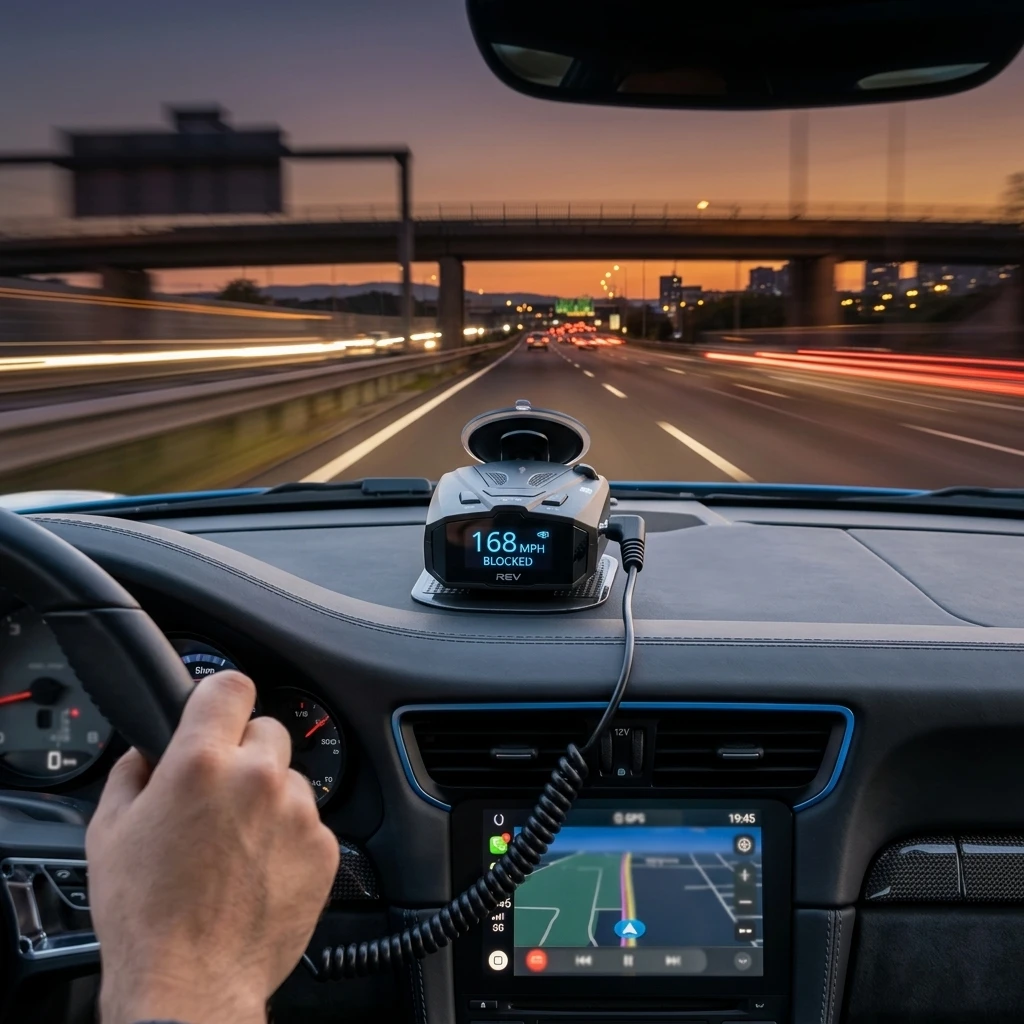 Revradar inside car dashboard photo